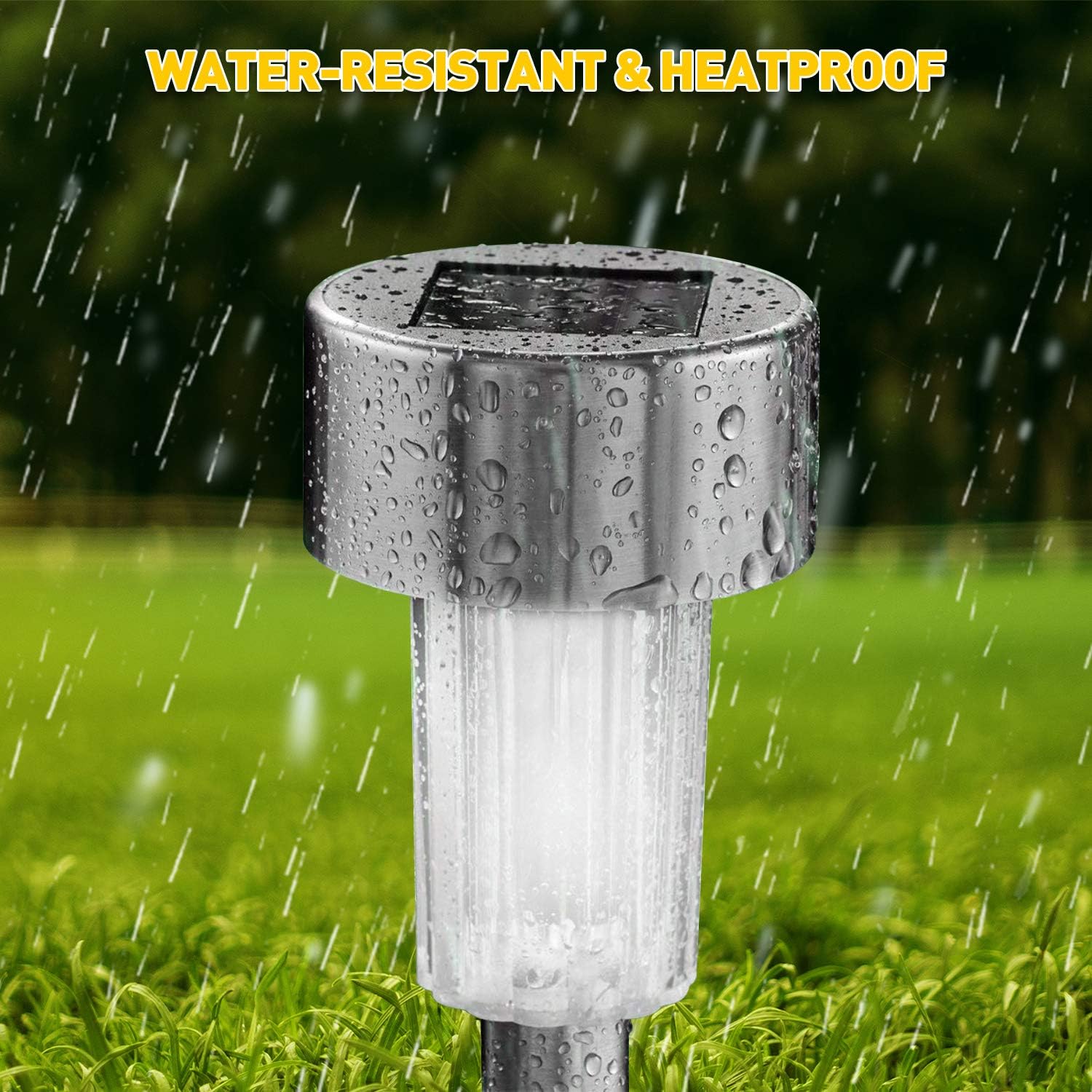 Solar Lights Outdoor, 12Pack Stainless Steel Outdoor Solar Lights - Waterproof, LED Landscape Lighting Solar Powered Outdoor Lights Solar Garden Lights for Pathway Walkway Patio Yard & Lawn-Cool White : Garden & Outdoor