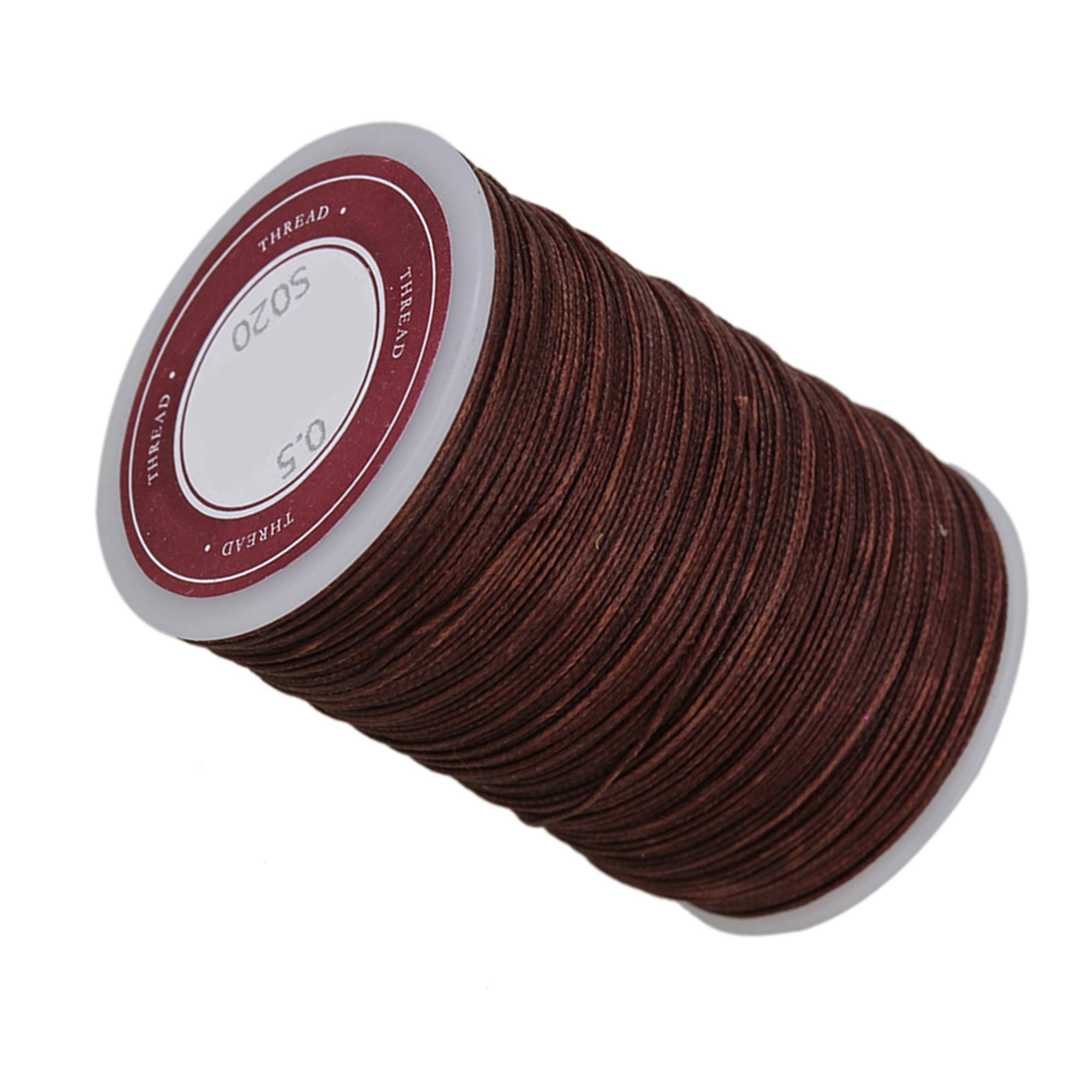 0.5mm 120m Polyester Waxed Line Leather Craft Sewing Wax Thread Cord (Brown)