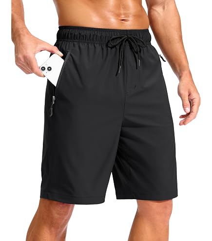 Men's Swim Trunks Quick Dry Board Shorts with Zipper Pockets Beach