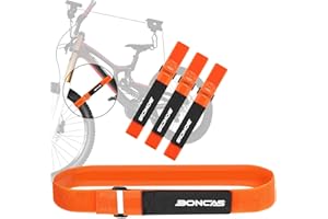 Boncas Adjustable Bike Rack Strap Bicycle Wheel Stabilizer Straps with Innovative Gel Grip Keep The Bicycle Wheel from Spinning