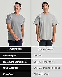 True Classic Mens T-Shirts - Short Sleeve Crew Neck