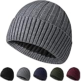 NAHOSY Winter Fleece Lined Beanie Hat for Men Women, Unisex Fashion Thermal Cuffed Knit Skullcap Warm Winter Hat