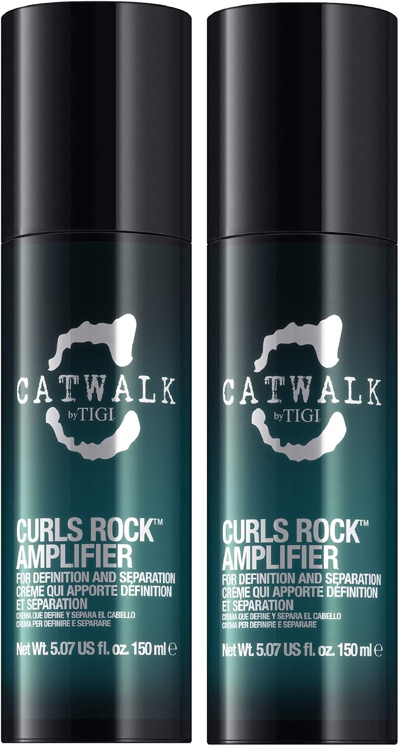 Bed Head Catwalk Curls Rock Amplifier Curly Hair Cream Define Hold 150ml Pack x2