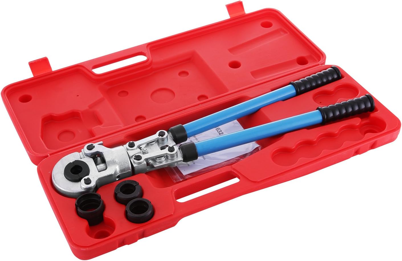 FinbFbay 1 Pc Road Tools Stripper 1FinbFbay 6-32mm Pipe Crimping Pliers Hand-Held Press Pliers PE-X Crimping Tool（Blue）