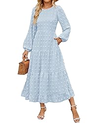 ZESICA Women's Fall Long Sleeve Maxi Dresses 2024