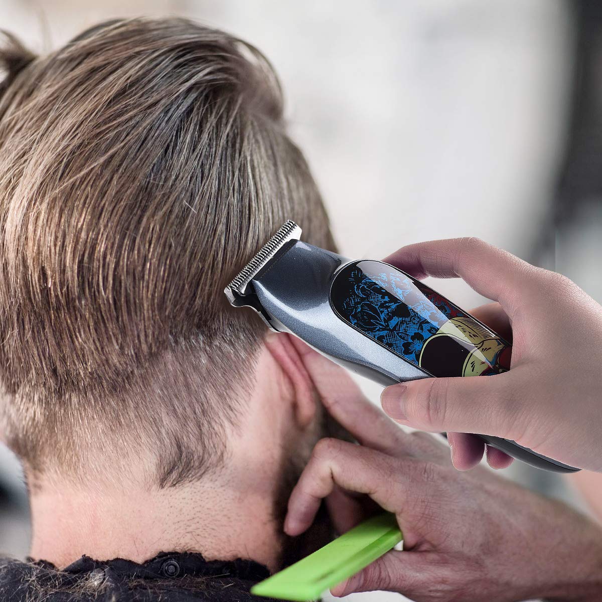 BESTBOMG Beard Trimmer for Men, Hair Clippers, USB Rechargeable Beard Shaver Mustache Grooming Kit for Contouring/Shaving/Sculpting/Trimming (T Outliner-2)