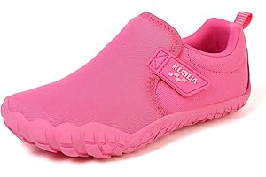 KUBUA Kids Barefoot Shoes Boys Girls Slip On Minimalist Sneakers for Walking Tennis Athletic Hiking Toddler Little Big Kid