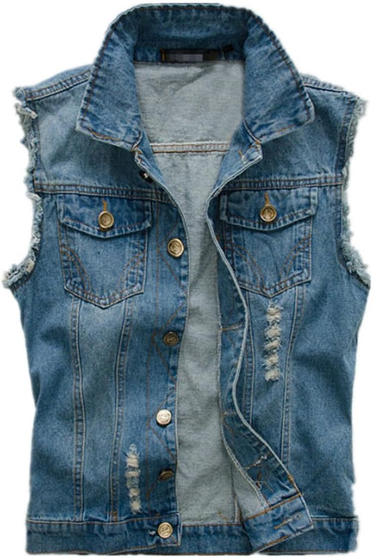 4xl denim vest