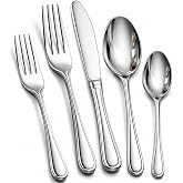 NICE KITCHEN Silverware Set for 8,40 Piece Heavy Duty Cutlery Set | Mirror Polished Stainless Steel Flatware Set,Dishwasher Safe Utensil Set with Knives Forks Spoons,Luster Series