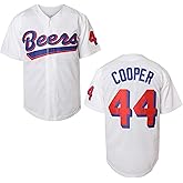 Joe Cooper #44 Beers Movie Baseball Jersey Stitched Men Jersey White S-3XL