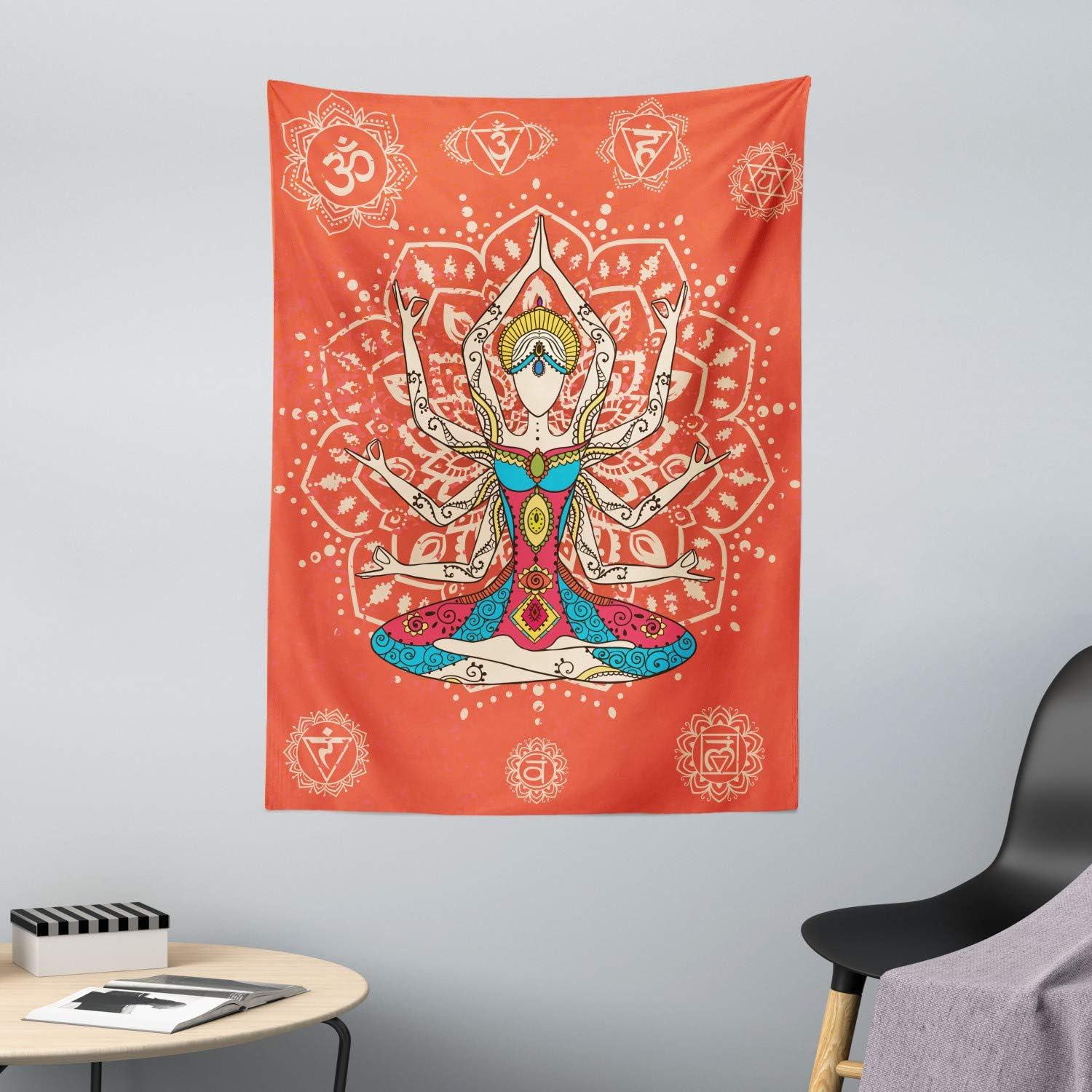 ABAKUHAUS Yoga Wandteppich Philosophische Lehre Joga Kulturen ausgeübte