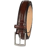 Haggar mens Leather Dress Belt for Suits and Pants - Classic, Formal, Business, Work