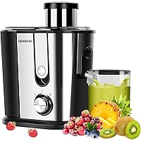 Juicer Machines, 600W Juicer with 3'' Wide Mouth for Vegetable and Fruit, Stainless Steel Centrifugal Juice Extractor Easy to