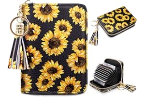 Coco Rossi Women's Small Credit Card Wallet RFID Glitter Cute Credit Card Holder Wallets for Women