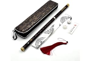 Chinese Flute C key Dizi for Beginners Traditional Chinese Instrument with Free Membrane & Glue Set(Original NICOSHINE brand)
