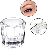 Glamified Crystal Clear Acrylic Liquid Powder Dappen Dish & Tint Brush for view 5