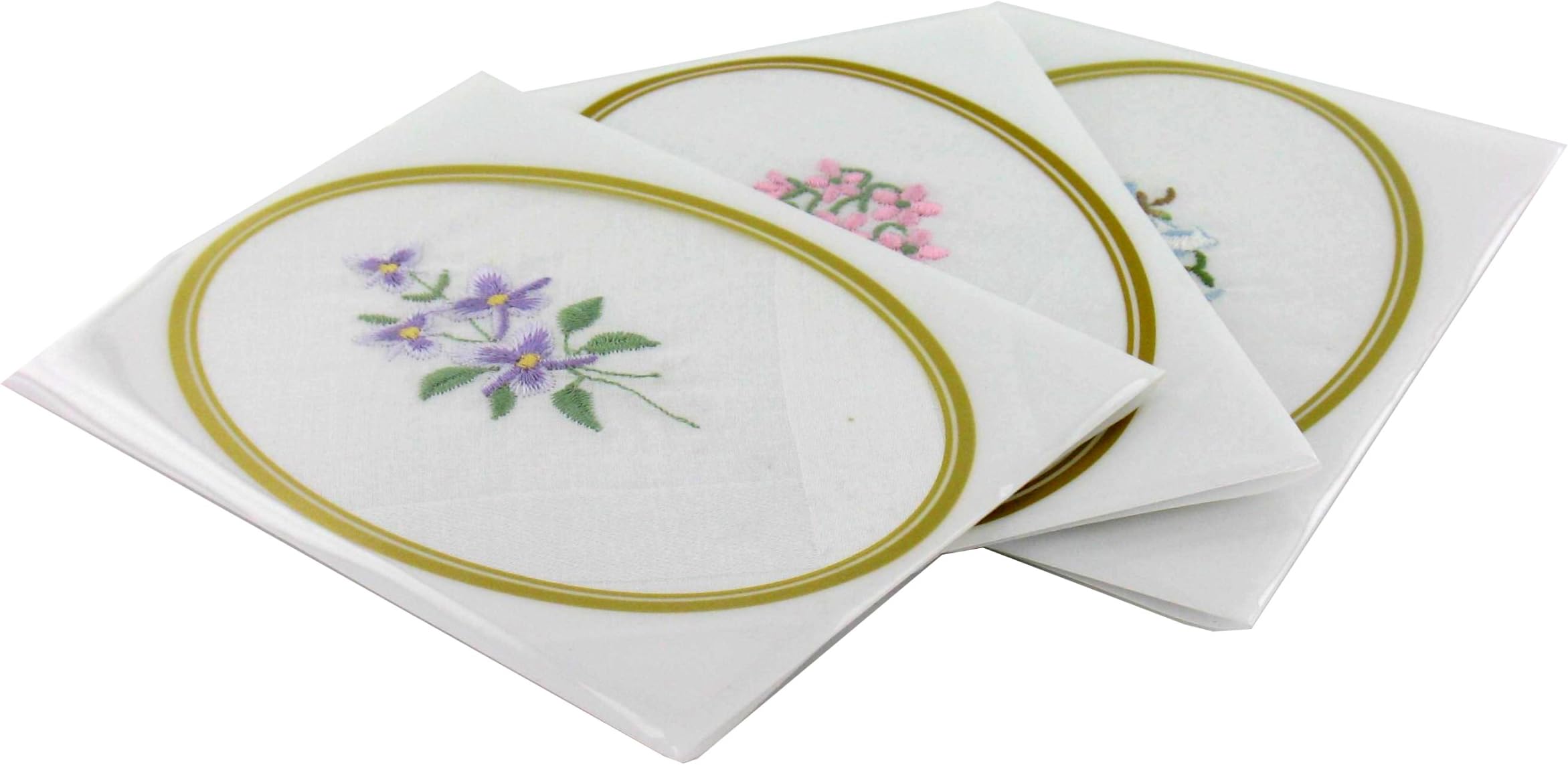 Single Handkerchief Gift- Ladies Embroided Handkerchief (HH171) Ideal Stocking Filler For Christmas!