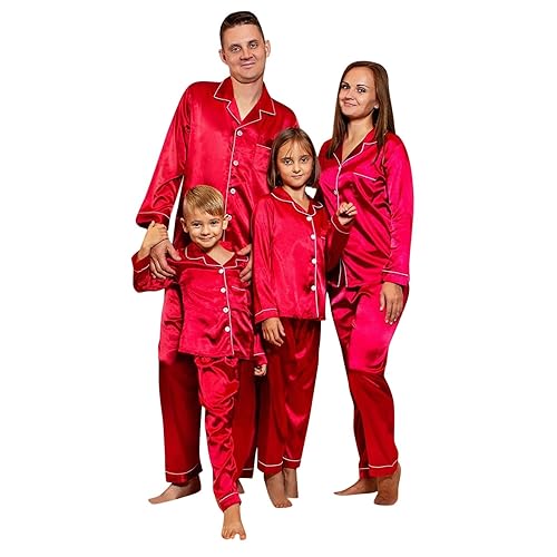 Family Christmas Pajamas Solid Loungewear Sleepwear Nightwear