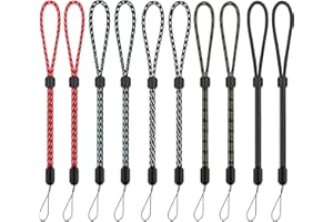 Hand Wrist Strap Lanyard, Hukado 10 Pack 9.5 inch Adjustable Nylon Wristlet Straps Keychain String for Cell Phone Case Holder, AirPods Pro 2 2022, Camera, Key, GoPro, USB Drive, Ski Glove(Multi Color)