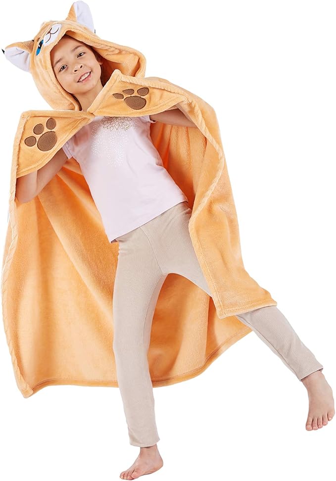 ATOZ Animal Wearable Blanket for Kids Hooded Blanket with