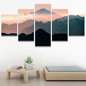 SIGNWIN 5 Panel Canvas Wall Art Modern Art...