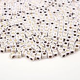 1000pcs Number Square Beads Acrylic 6x6mm Cube Beads for Jewelry Making Alphabet Beads (Gold)