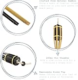 Harbour Housewares 6x Black 113cm Bamboo Garden Torches Outdoor Tiki Lamps view 2