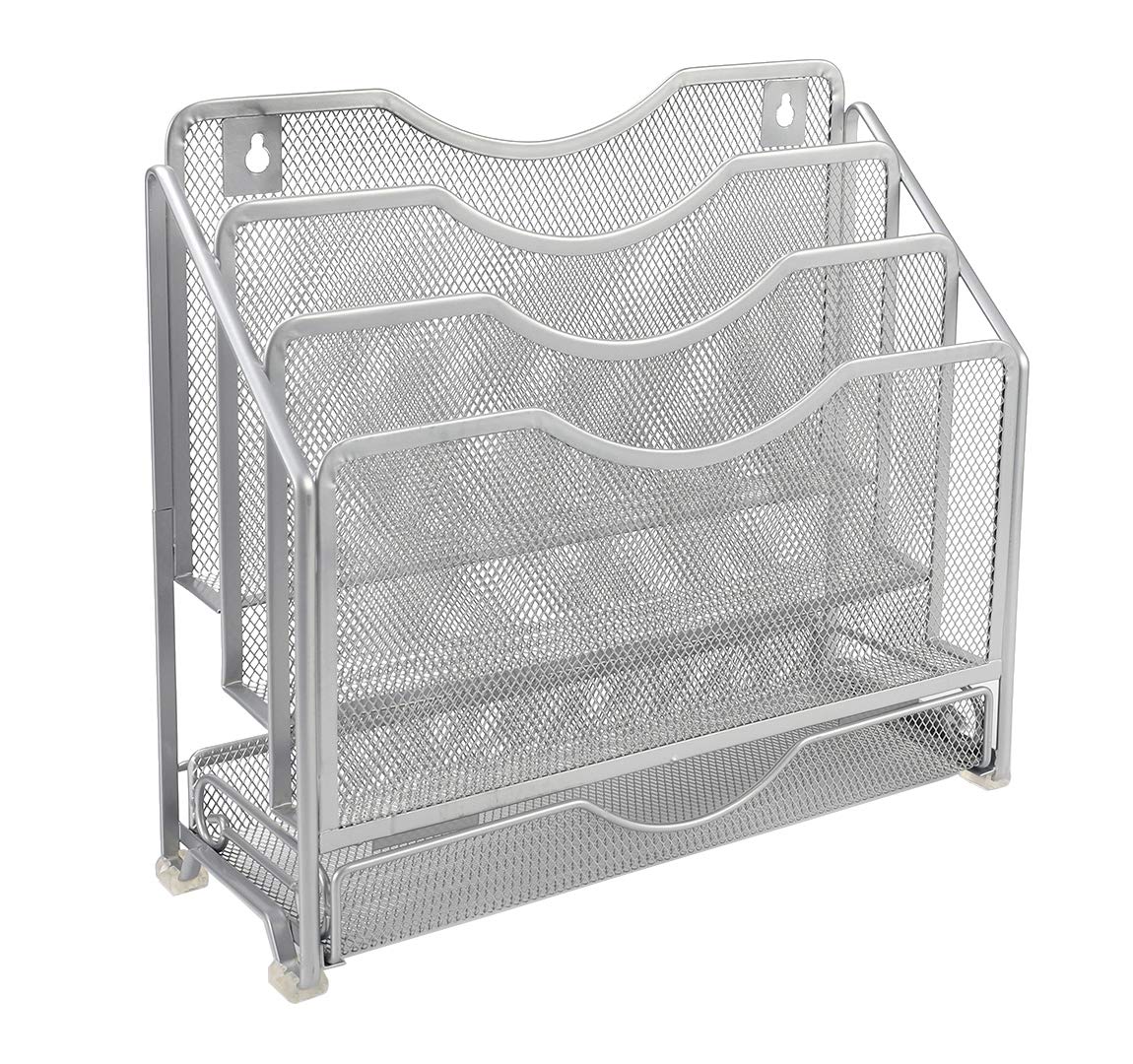 EasyPAG 4 Tier A4 Mesh in Tray Office Desk Tidy File Holder
