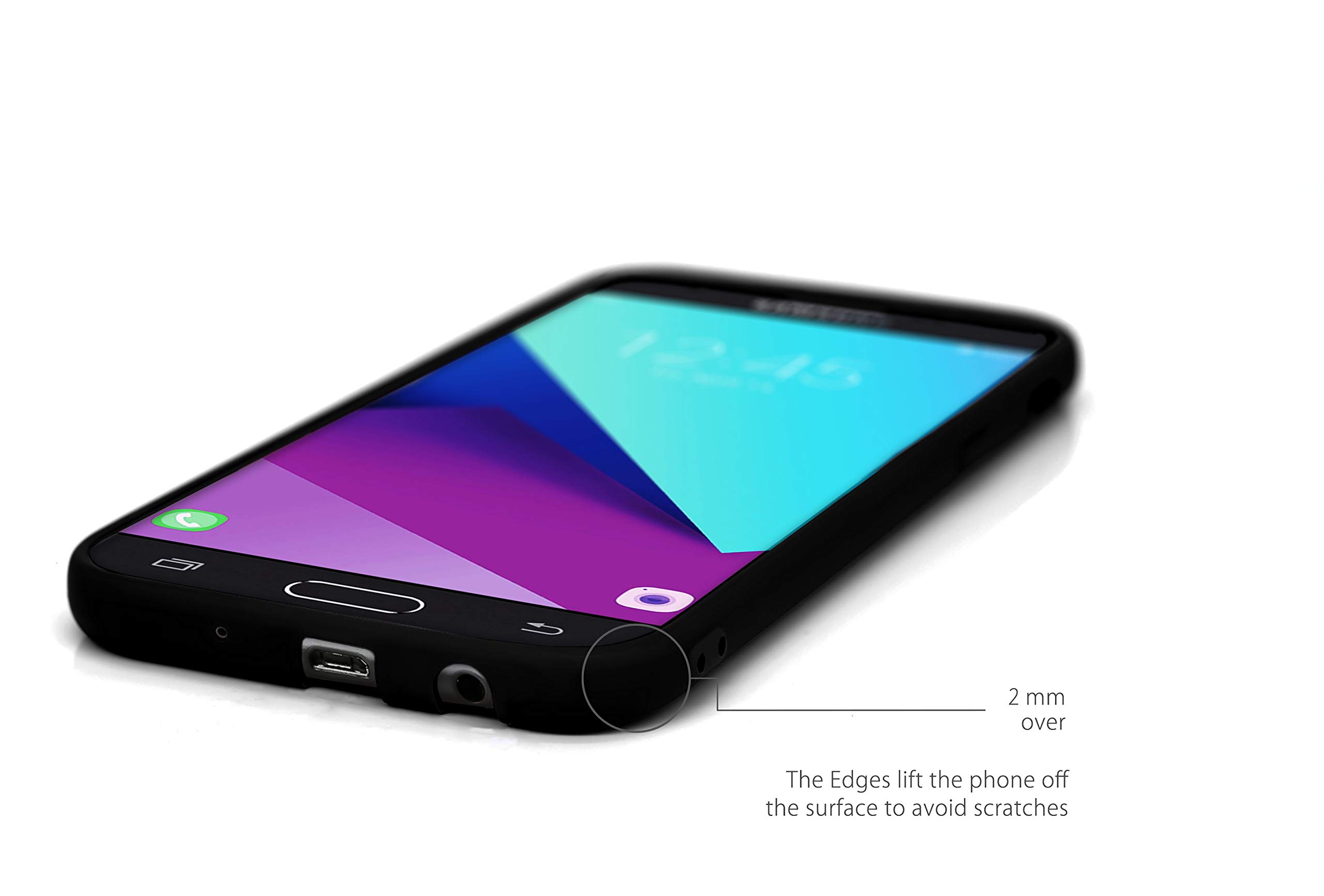 MyGadget TPU Etui en silicone pour - Samsung Galaxy J7 (2016) - Ultra-mince (1,2 mm) manchon en caoutchouc de lumière douce Housse en silicone Case Black