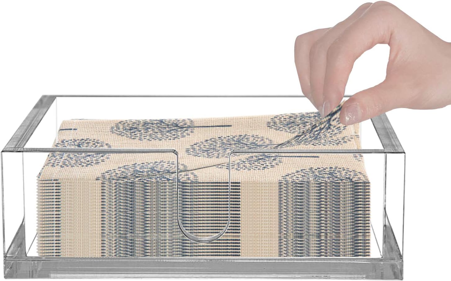 Jeeleno Acrylic Napkin HolderSquare Crystal Napkin Holder,Table Top