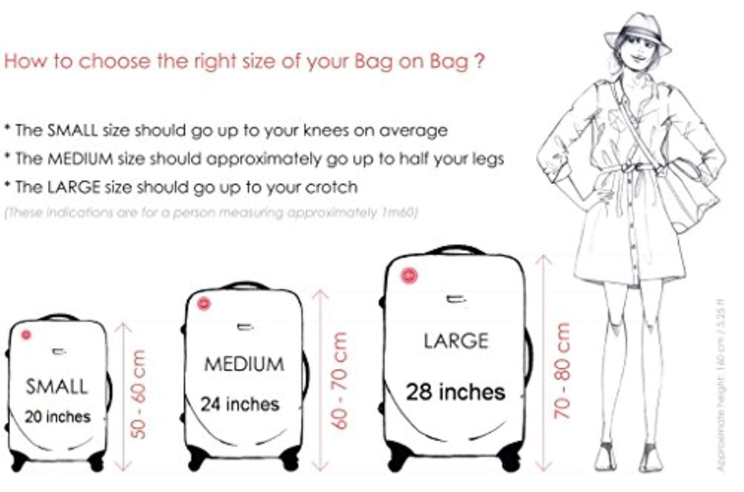 24 inch luggage dimensions in cm