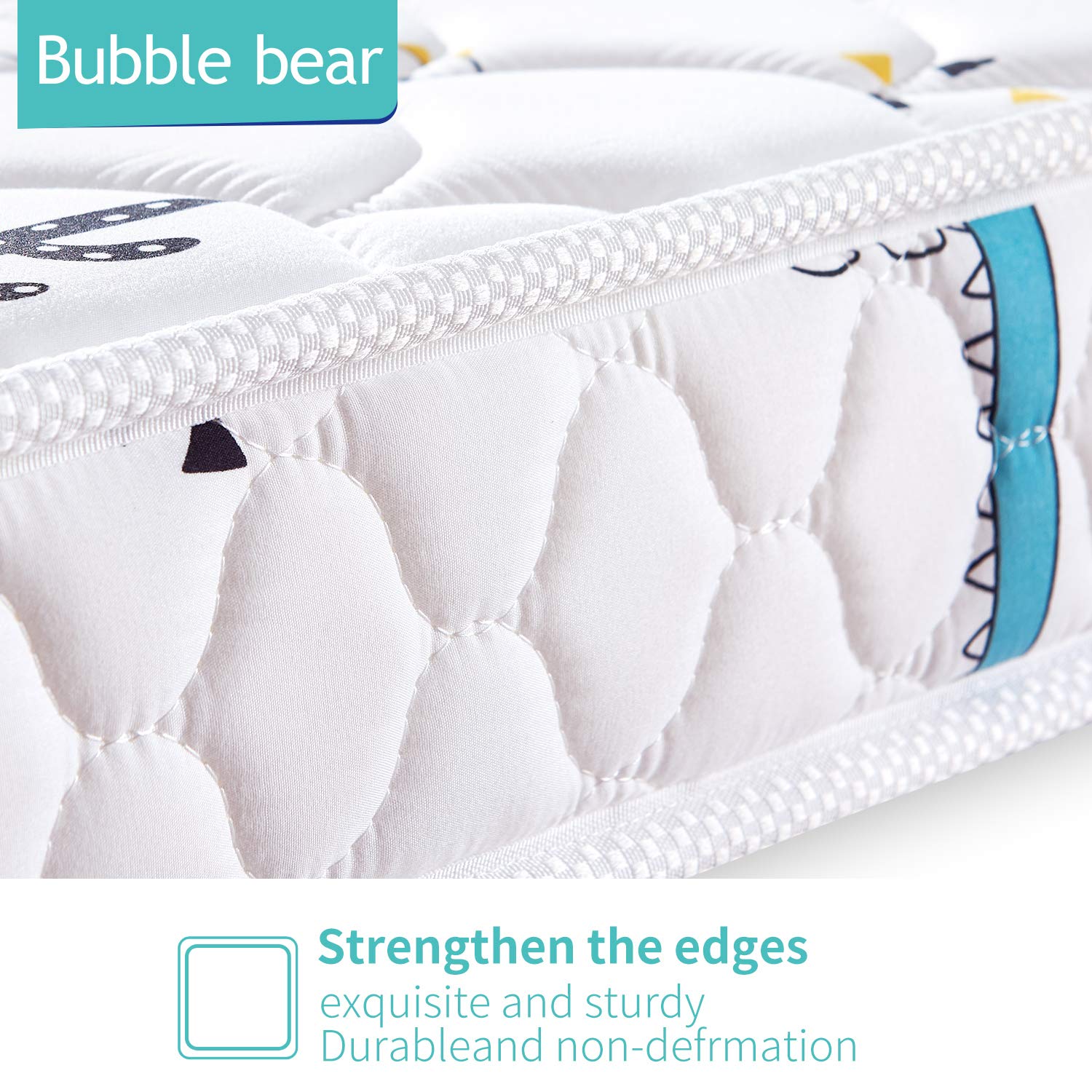 Bubble bear Premium Foam Hypoallergenic Infant Crib Mattress and Toddler Bed Mattress (Comfortable/Non-Toxic) | Funny Dinosaurs World | Size:52X27.6X5 : Baby