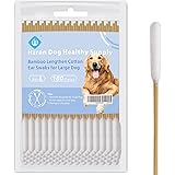 Hzran Cotton Buds for Dogs, 6 Inch Cotton Buds for Large Dog Ears, Lengthen Cotton Swabs for Cleaning Dogs Ears, Apply Medici