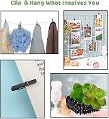 Fuyamp 100 Pcs Mini Wooden Pegs 2.5cm Black Craft Pegs String Photos view 3