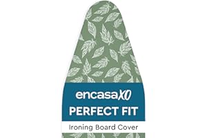 Encasa XO Ironing Board Covers (42"x14") Drawstring Tightening with Thick 3 mm Felt Padding, Easy Fit, Scorch Resistant, Prin