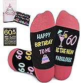 Juesly Birthday Gifts for Woman with Womens Novelty Socks for 30th/40th/50th/60th/70th/80th Birthday Women
