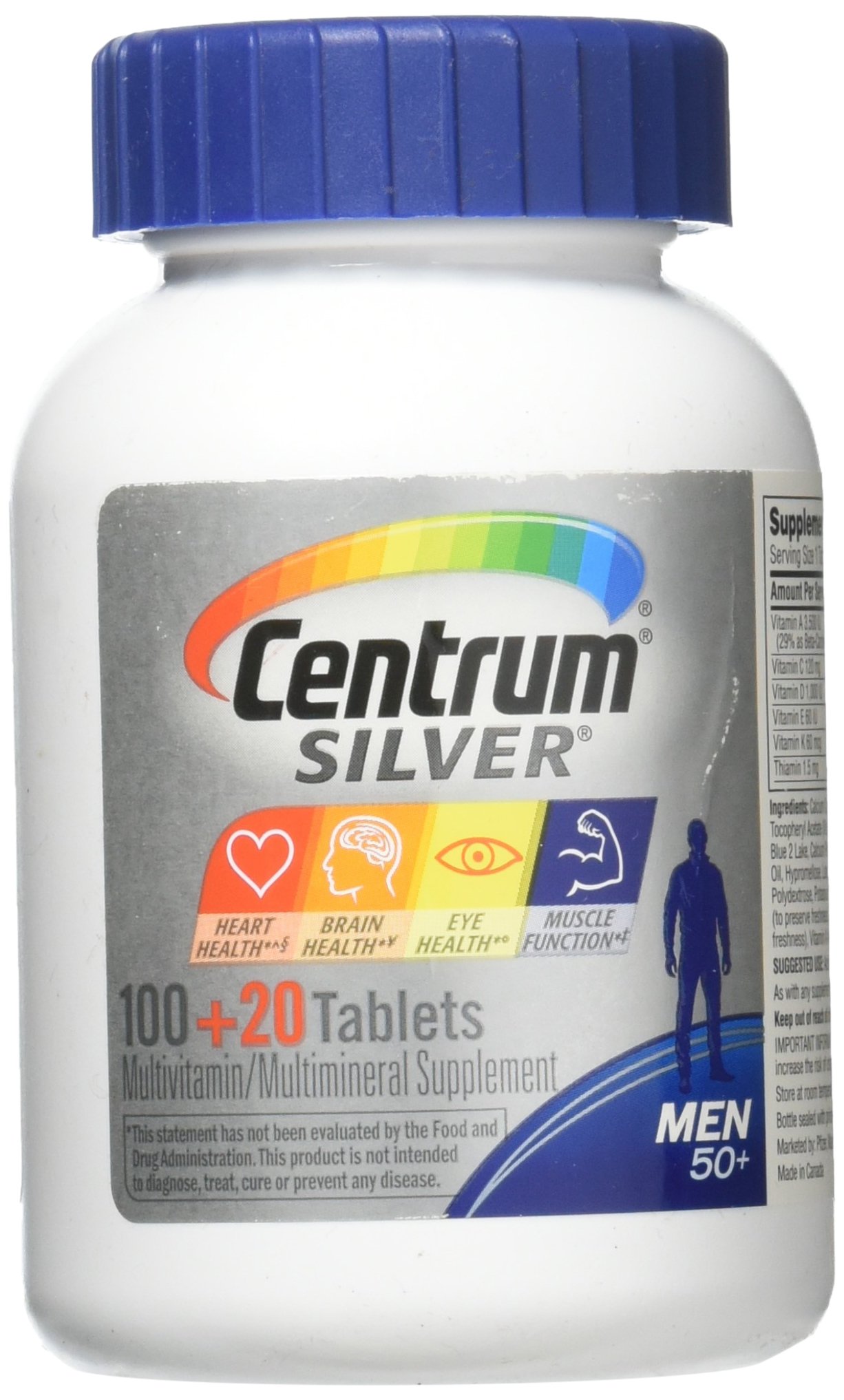 Centrum Silver for Men 50+ Multivitamin/Multimineral Supplement 100+20