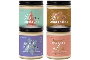 Wax & Wit Warm and Cozy Christmas Candles Scented – Orange, Cinnamon, Clove, Pine – Fall Candle, Perfect Holiday, Winter, Xma