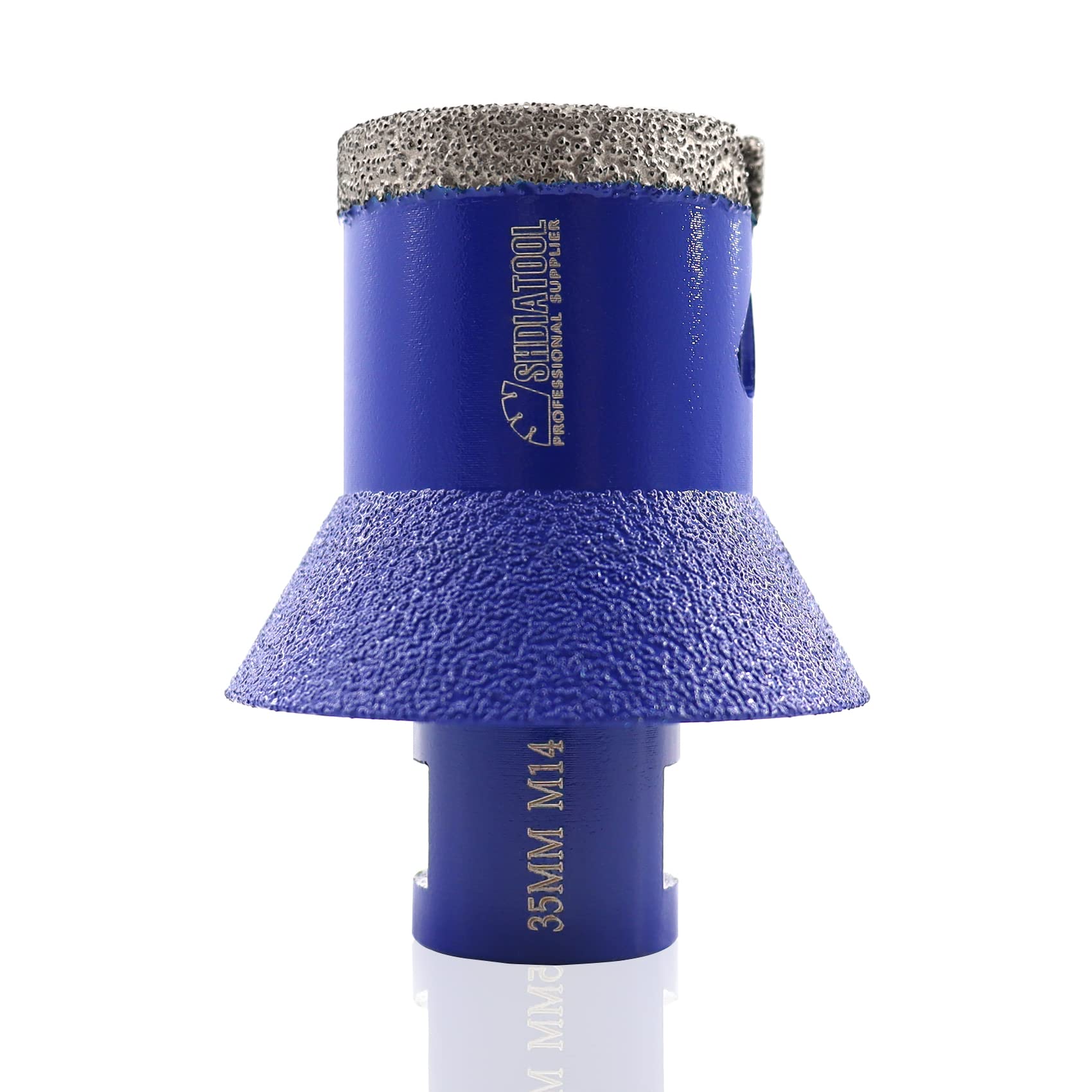 SHDIATOOL Diamond Drill Bits 35mm Chamfer-bits M14 For Hole Drilling and Beveling Shaping Enlarging Trimming in Porcelain Tile Ceramic Marble Granite Stone