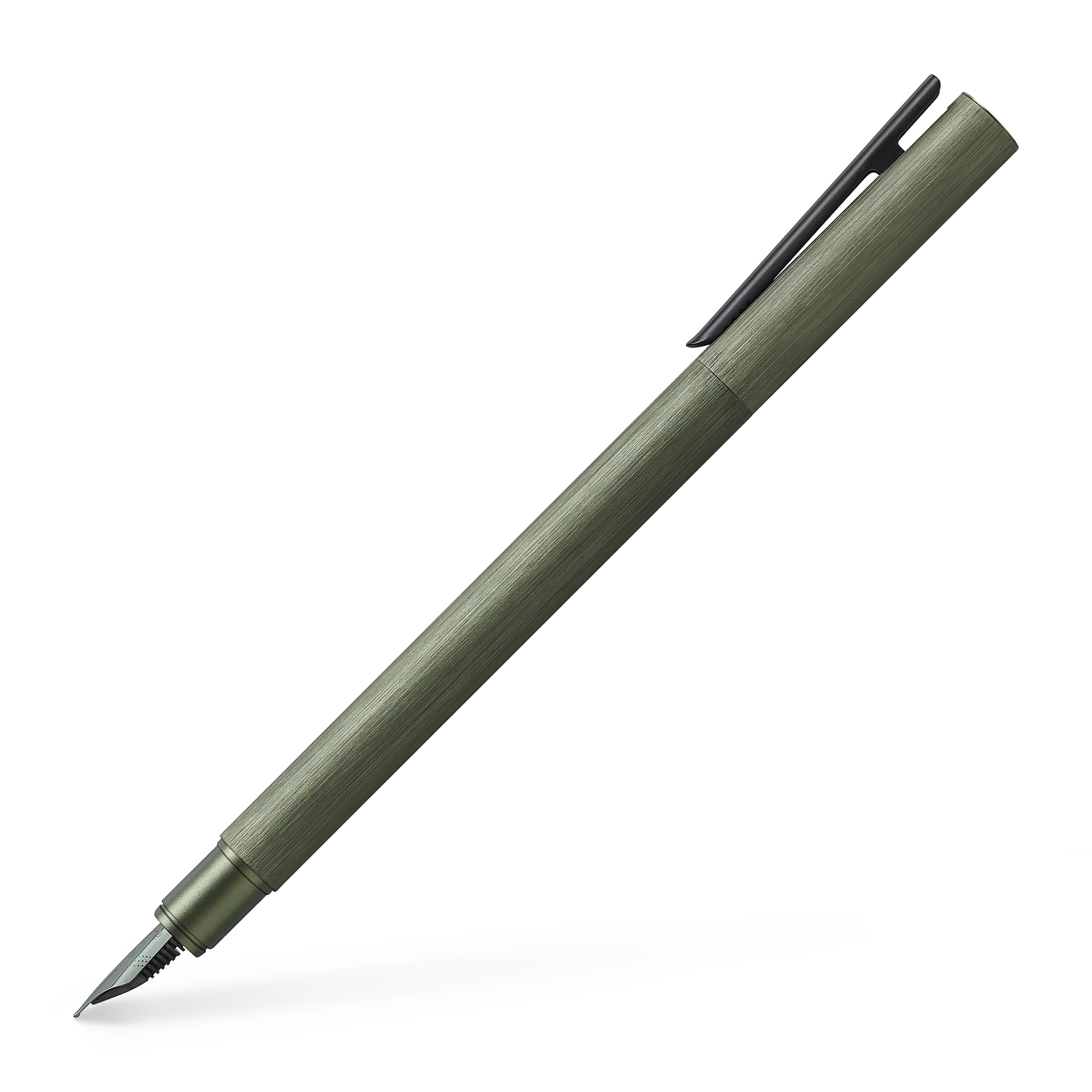Faber-Castell Neo Slim Auminium F Fountain Pen - Olive Green