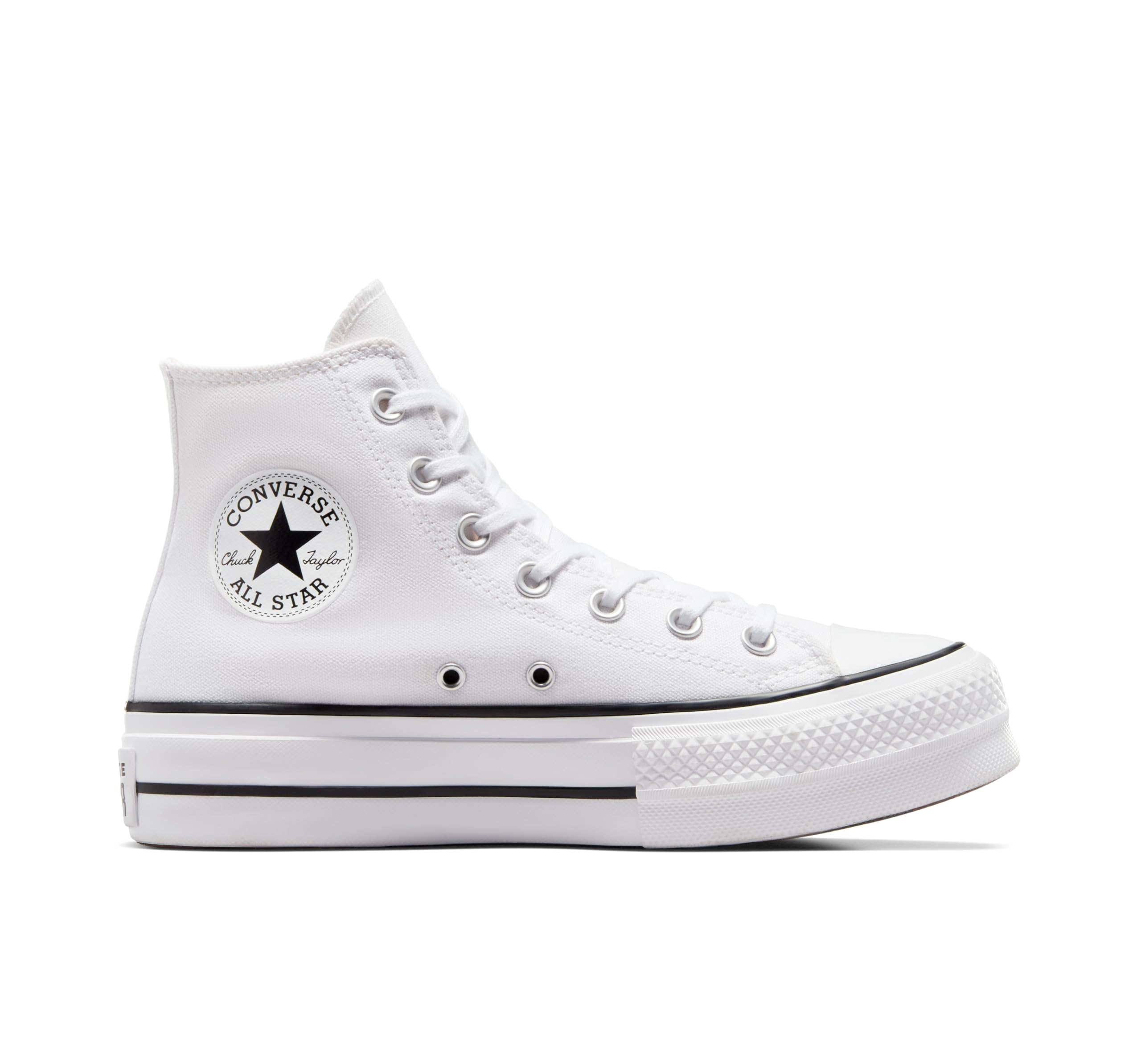 Converse Women's Chuck Taylor All Star Lift Platform High Top, White/Black/White, 12.5 Image Converse Women's Chuck Taylor All Star Lift Platform High Top, White/Black/White, 12.5 Image