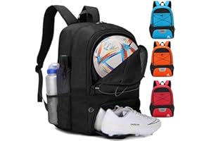 Hsmihair Soccer Bag-Soccer Backpack&Backpack for & Football Volleyball & Basketball,with Ball Compartment and Separate Cleat