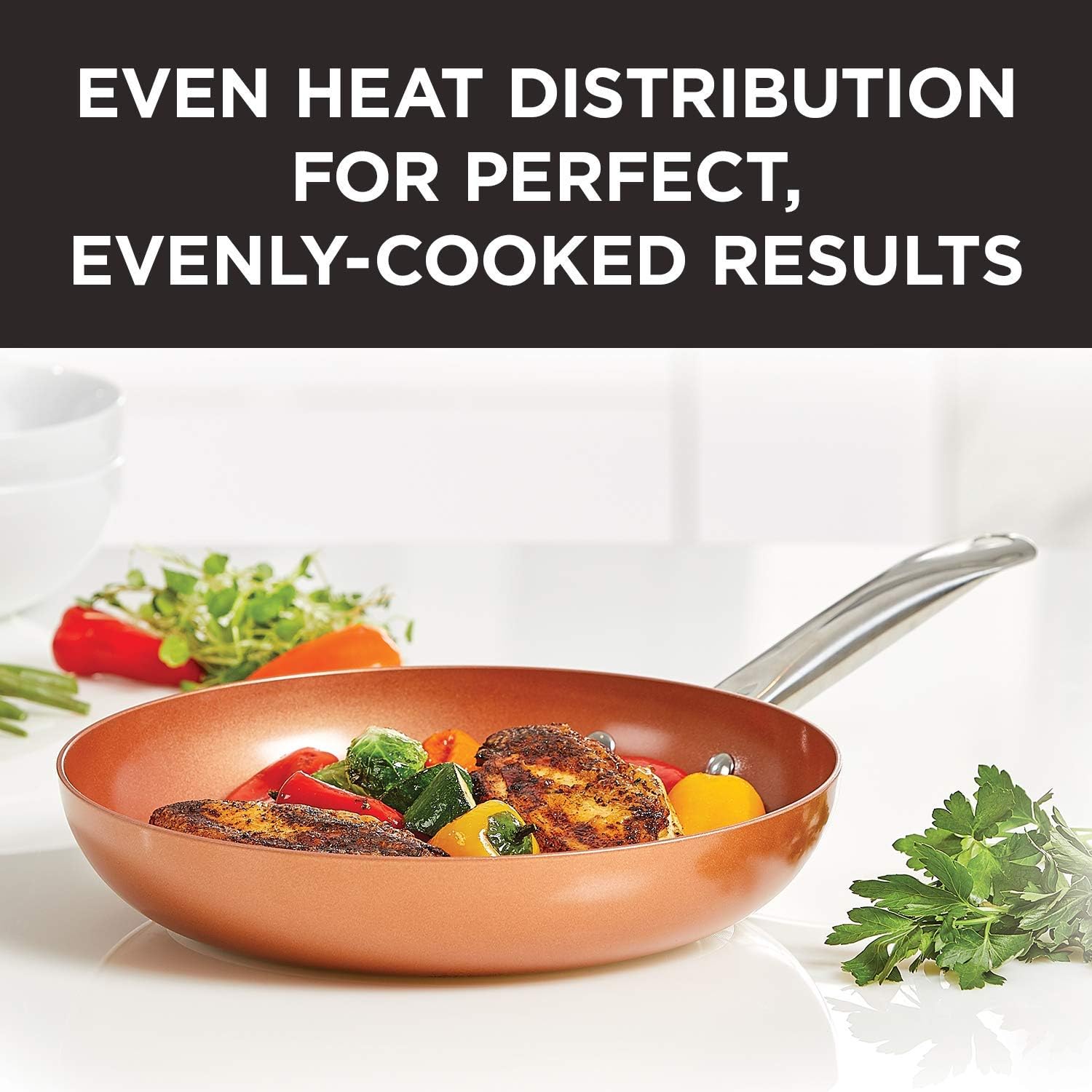 Copper Chef Cookware 9-Pc. Round Pan Set, Aluminum and Steel with Ceramic Non-Stick Coating Cookware Set, Includes Lids, Frying and Roasting Pans Accessories, Pots and Pans Set: Kitchen & Dining