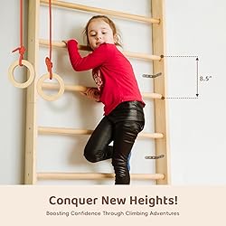 OOOK Swedish Ladder, 4 in 1 Wooden IndoorJungle Gym