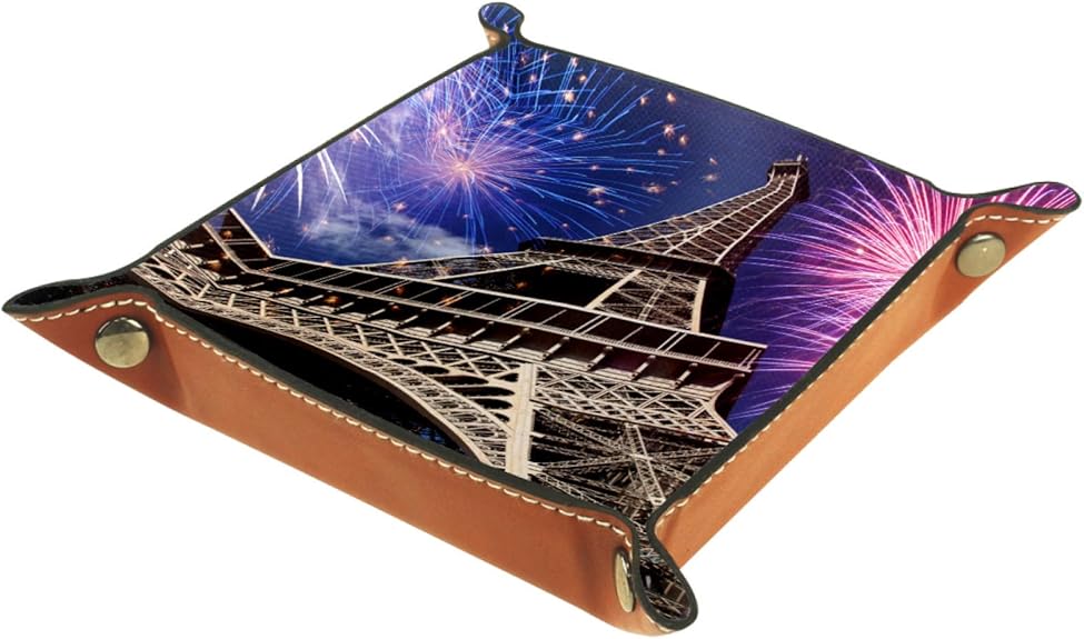 LynnsGraceland Bandeja de Cuero - Organizador - Torre de Fuegos