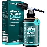 5% Methylene Blue Drops High Concentrate 4.06 fl Oz USP Pharmaceutical Grade 99.99% Pure Solution for Energy, Focus, Clarity, Cognition &amp; Cellular Support Formaldehyde-Free