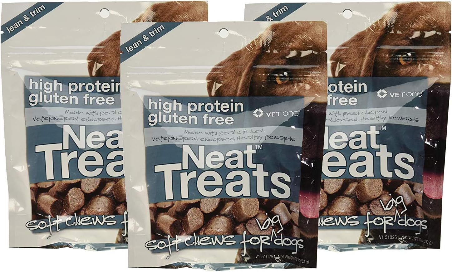 VetOne Neat Treats Soft Chews for Big Dogs - 3pak of 10oz Bags