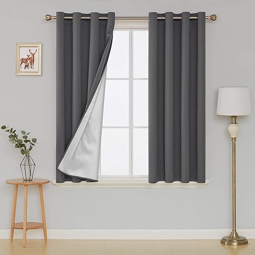 Deconovo Home Decorative Super Soft Ring Top Room Darkening