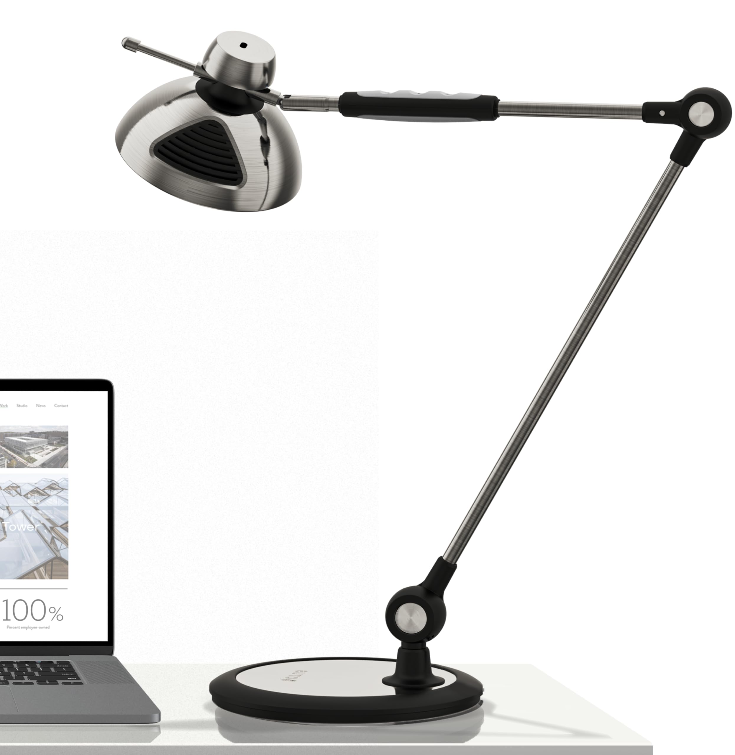 Photo 1 of OTUS LED Desk Lamp for Home Office with Gesture Control | Eye-Caring Desk Light 1500 Lux, 12 Brightness & 3 Color | Architect Desk Lamp with Adjustable Swing Arm | Table Light for Work, Study, Reading