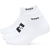 BOSS, 3-Pack Bold Logo Ankle Socks, white tulip, 7-13